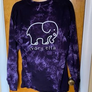 Ivory Ella Classic Fit Cloud Dye Long Sleeve Tee